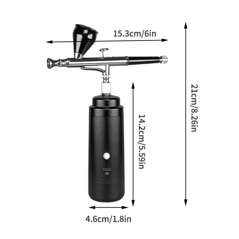 Black Oxygen Injection Device Handheld Electric Spray Gun High Pressure Nano Oxygen Injector Household Spray Beauty Instrument XJ250607