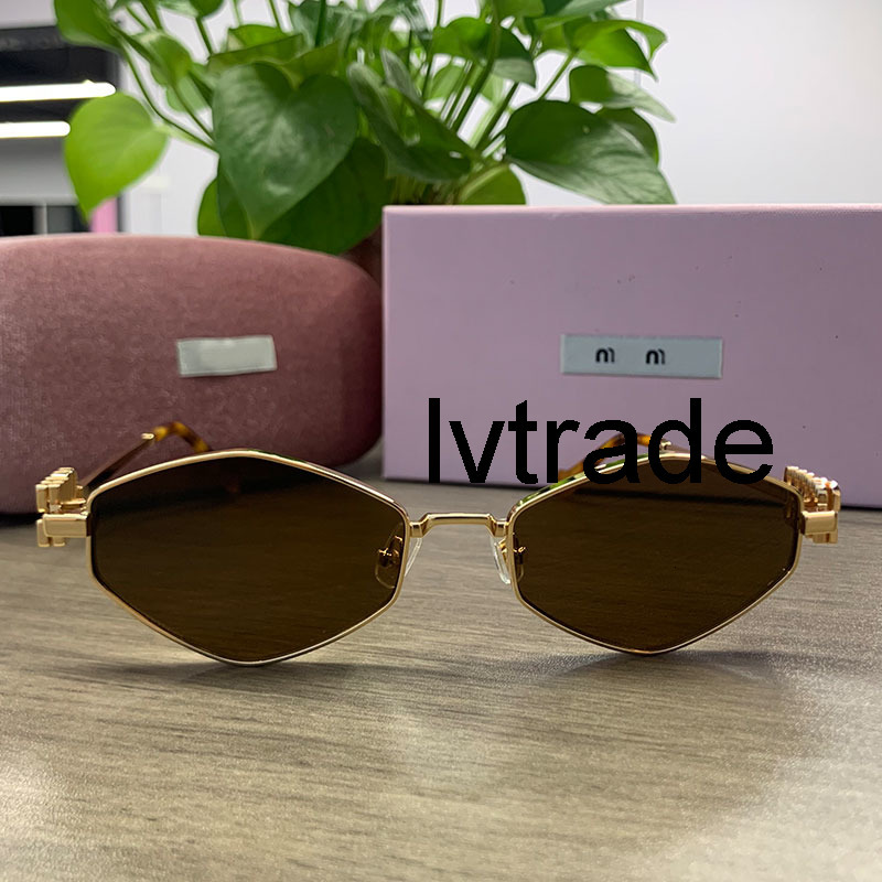 Muimuus Vintage Women titanium alloy sunglasses Designer polygon glasses MiUU98AV Luxury Miss casual sunglasses 25SS Fashion brand Eyewe AG5N