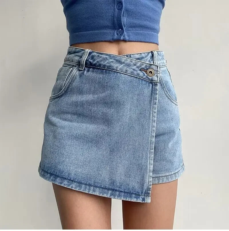 Slimming ALine Mini Skirt Shorts Womens Denim Pants Summer Style Halflength Bodycon Short Shorts 250604