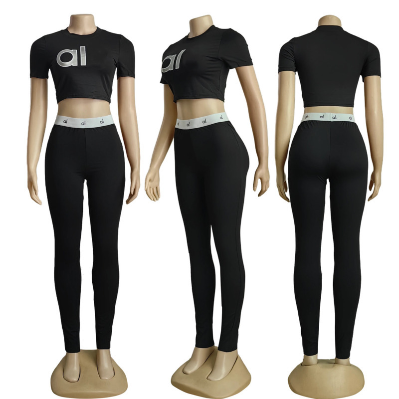 Womens Tracksuits Two Pieces Set 2025 New Fashion Designer Ultra Soft High Elasticity Yoga Wear Sports Fiess Long Pants Sportwear Fre