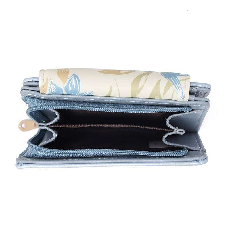 Wallet new Korean version PU Lychee sweet lady print zipper buckle female student coin wallet multi-card folding