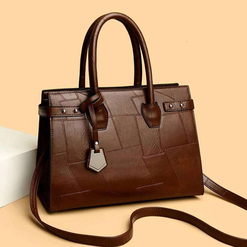 Women's Bags Designer New Stone Pattern Crossbody Large Capacity Women's Splicing Color Mom Premium Single Shoulder Bag Handbag Sac