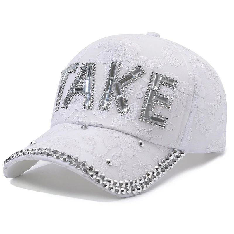 Rhinestone Bling Baseball Cap For Women Fashionable Sun Hat Adjustable Caps Colorful Casual Style Accessory For Outdoor 250603
