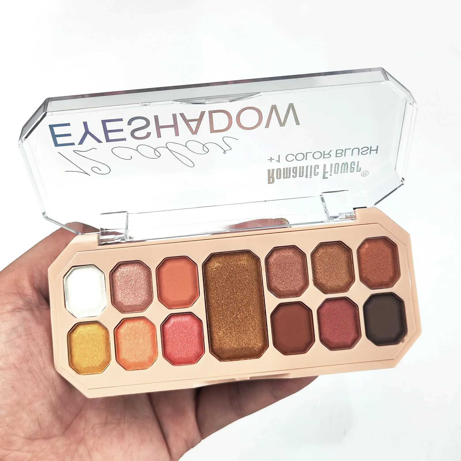 2 Color Eyeshadow Palette with Blush Long-Lasting Waterproof Face Makeup Set for Daily Use Makeup Tray And Eyeshadow Box W250605
