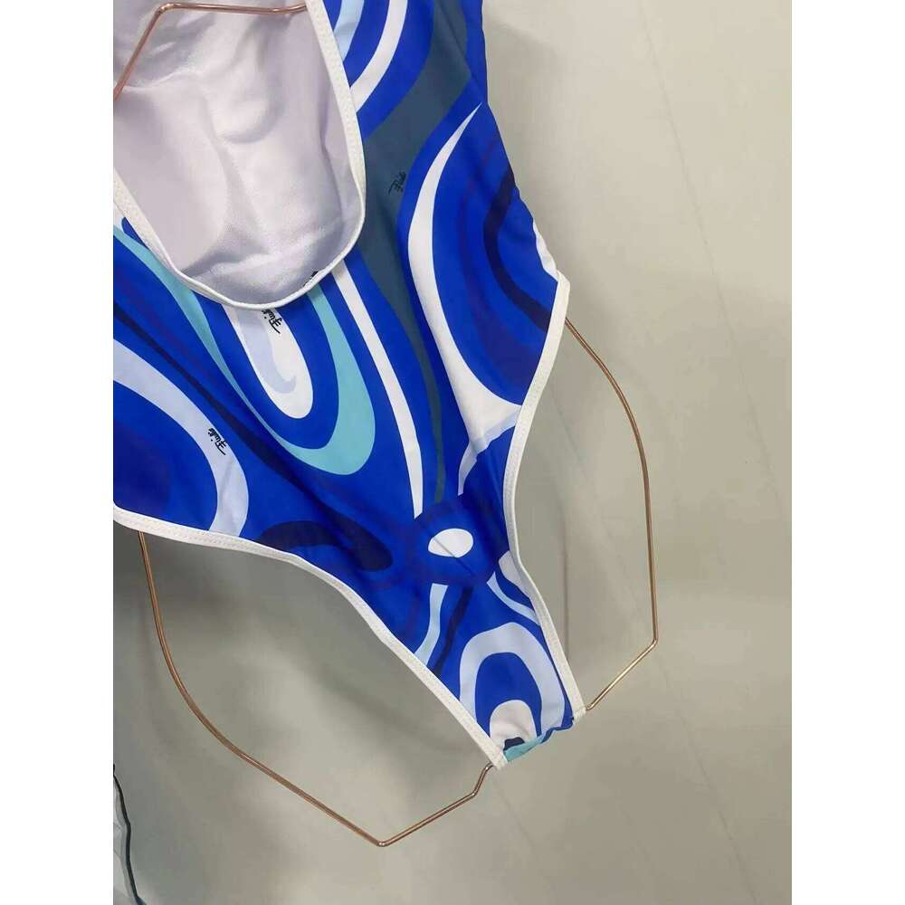 Women's Blue Scarf Swimsuits Italian Designer Sexy Beach Bikini Set