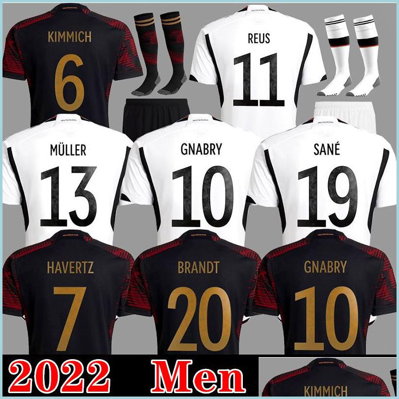 Soccer Jerseys 2022 Germany 22 23 Hummels Kroos Reus Gnabry Werner Sane Muller Kimmich Football Shirt Maillot Foot Men Kids Kit Drop Dh04U
