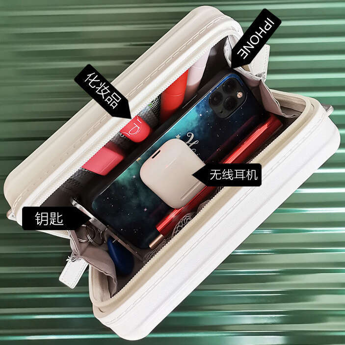 New Single Shoulder Crossbody Bag for Women, Portable Versatile High-end Makeup Storage Small Square Bag, Hard Shell Large Capacity