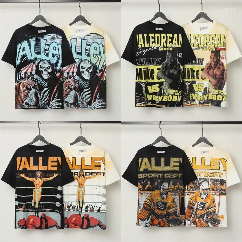 Men's T Shirts American Trend Fashion Hip-hop Retro Shirt Men Women Daily Casual Clothes Top Tee Streetwear