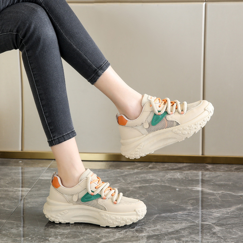 Thick Soft Sole Casual Shoes Summer Breathable Mesh Cushiony Casual Sneakers New Women S Dad Shoes Ddmysaturn