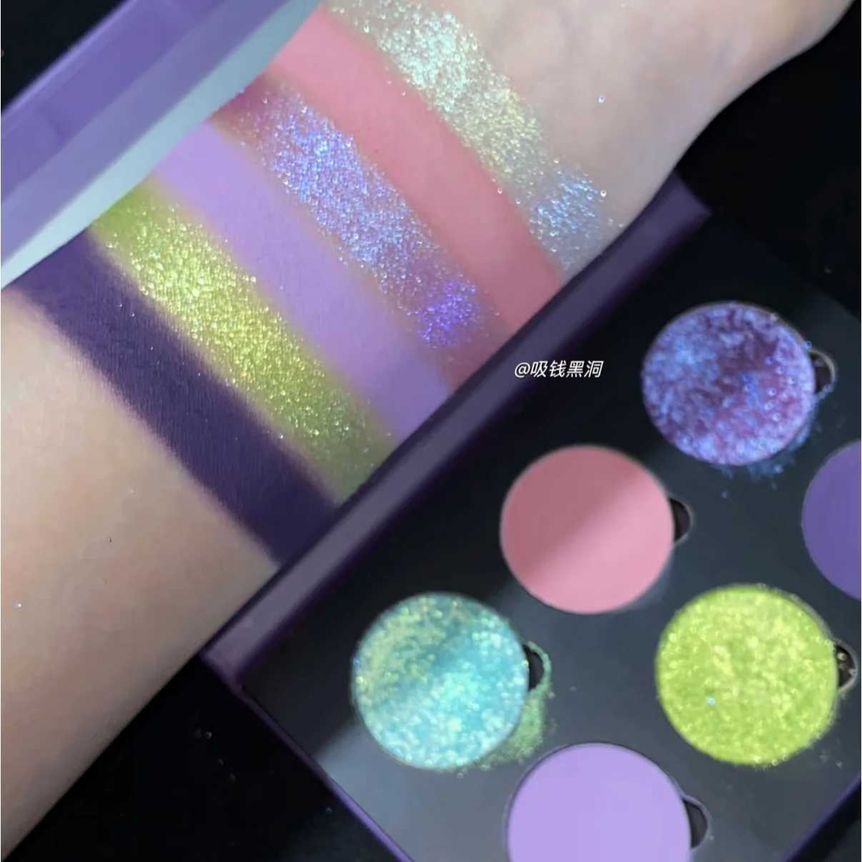 CHOIZ BEAUTY 6 Color Eyeshadow Green Chameleon Butterfly Matte Platte Shimmer Shining Eye Shadow Black Halloween Gothic W250605