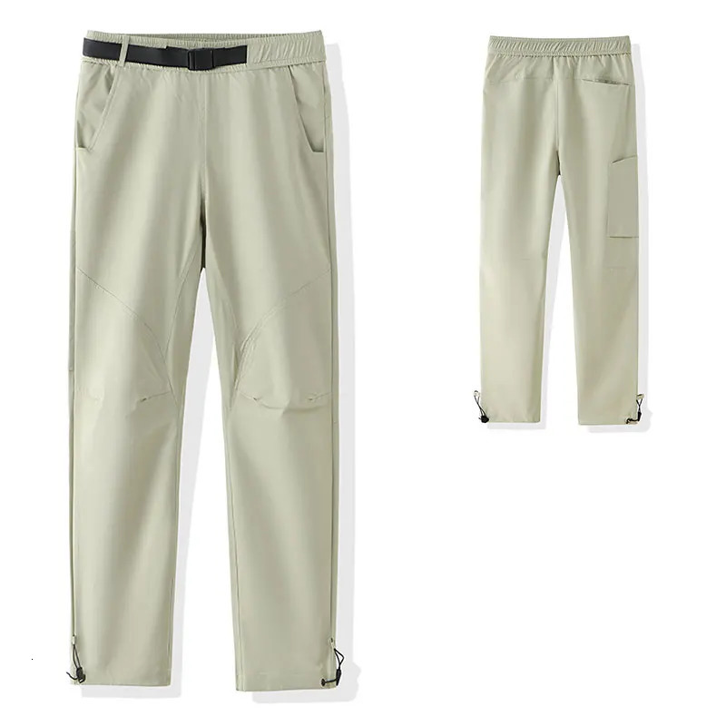 Men Hiking Pants Elastic Cuffs Waterproof Climbing Women Camping Windproof Sports Trousers Outdoor Breathable Trekking 250604
