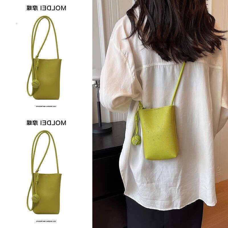 Summer Super Popular Crossbody Small for Women New Green Mini Walking Textured Niche Phone Bag