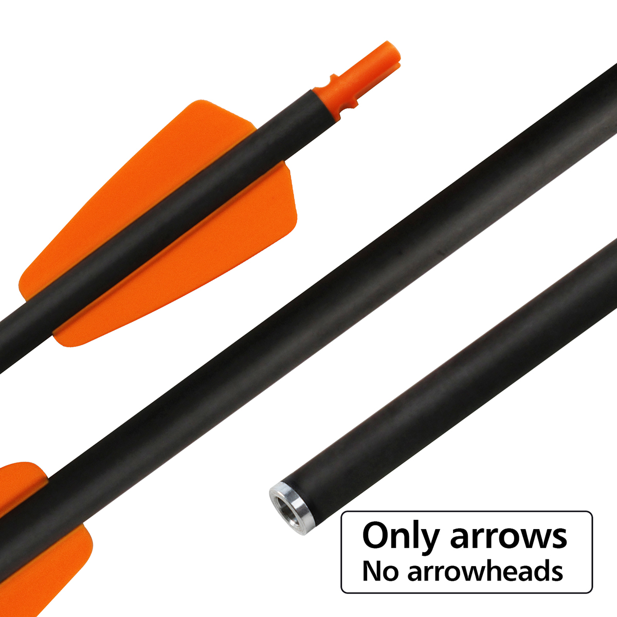Crossbow Bolts 7.5 inch Hunting Arrows without Arrowheads 12 Pcs Carbon Crossbow Arrows Half-Moon Nocks Archery Arrows