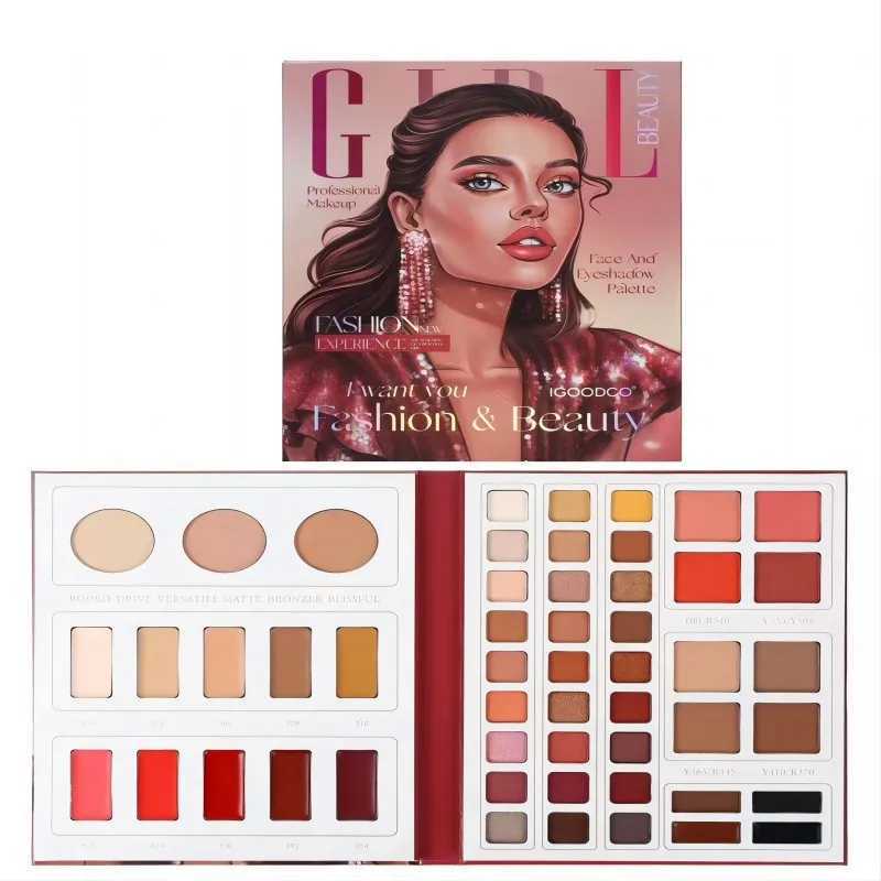 52 Color Eyeshadow Palette Multi Function Makeup Kit Waterproof Matte Shimmer Shine Eye Shadow Contour Blush Highlight Set W250605