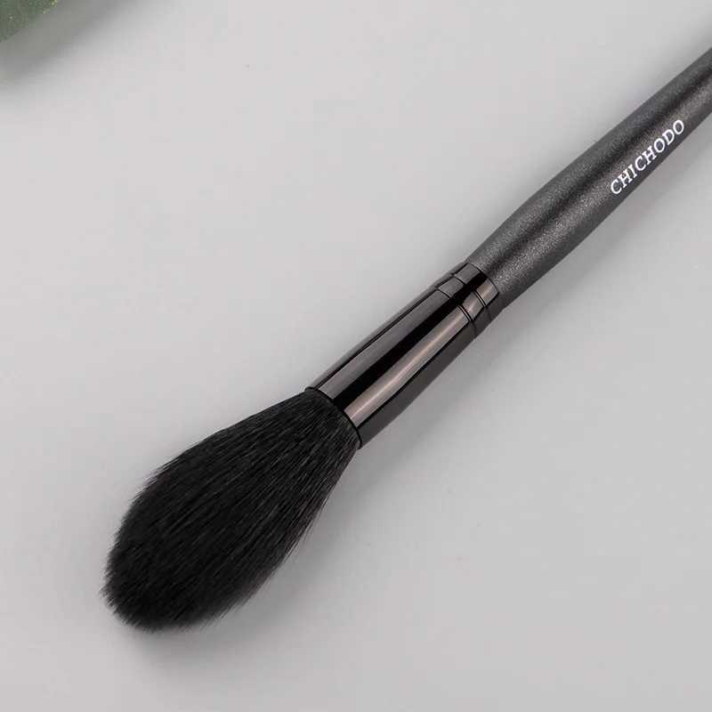 Chodo 1 Piece Buffing Makeup Brushes Highlighter Wooden Handle Ber Powder Contour Make Up Brushes Goat Hair W250605