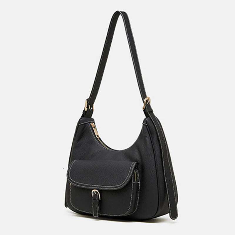 Women Soft Genuine Leather Shoulder Bags High Quality Designer Purse Crossbody Bag Ladies Vintage Messenger Commuting Bag