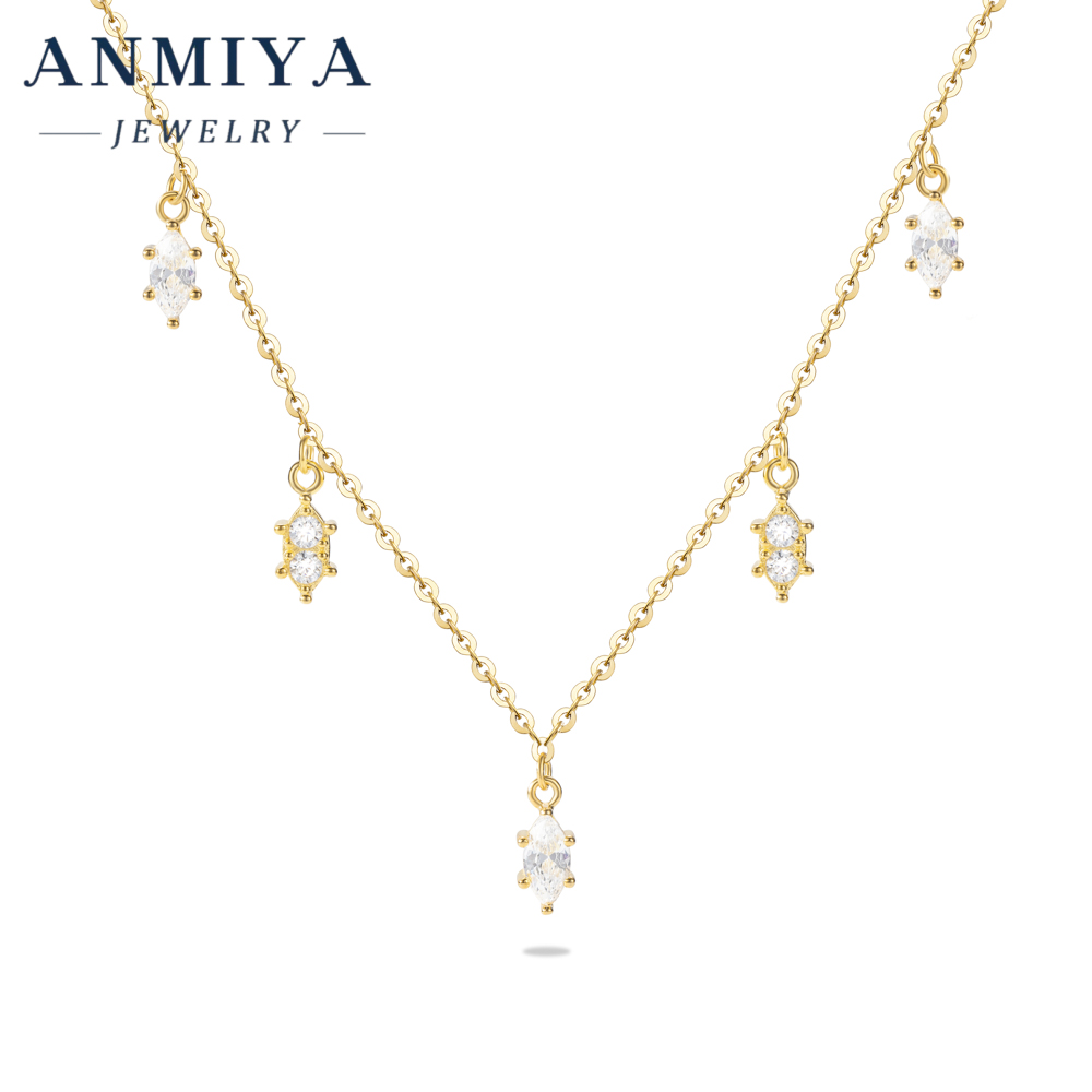 High Polish Sterling Silver Jewelry Durable 925 Necklace with Multi Geometric Pendant Charm for Women's Daily Wear