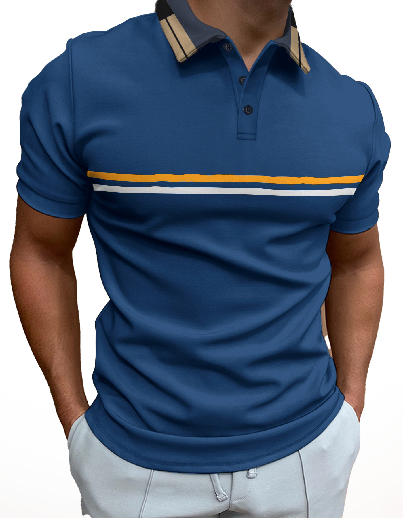 Designer Polo Shirts Men Short Sleeve Polo Shirt, Stylish Summer Office Apparel, Available in Sizes M-3XL