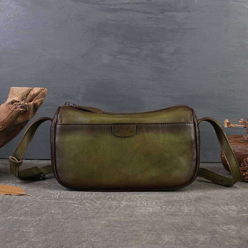 Johnature 2025 New Vintage Genuine Leather Versatile Women Bag Handmade Cowhide Casual Solid Color Shoulder & Crossbody Bags 2025/06/05