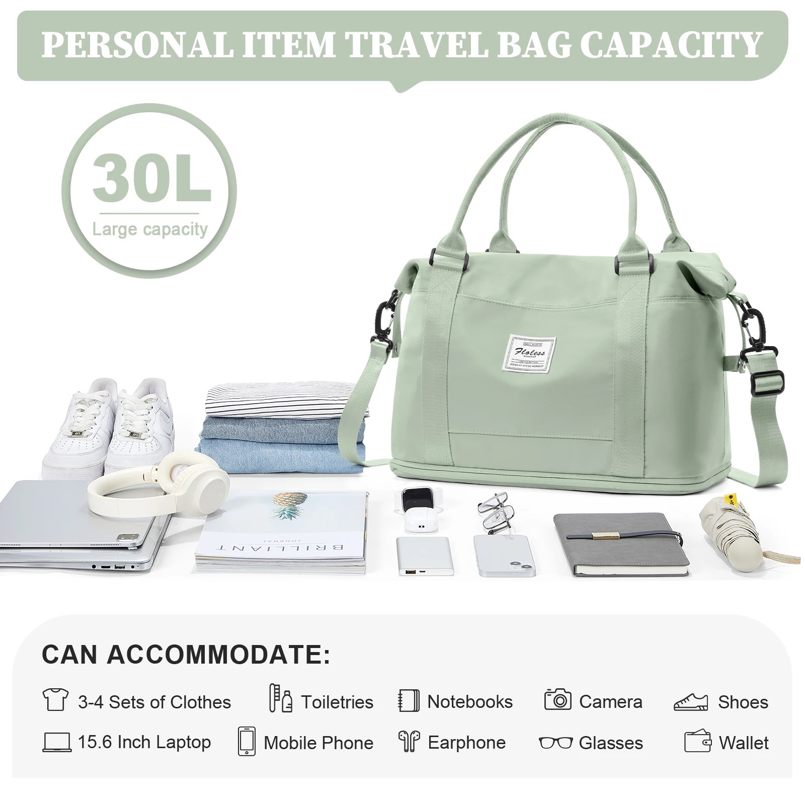 Large capacity womens portable travel bag fitness short business trip luggage can be set pull rod waiting for delivery storage 250605