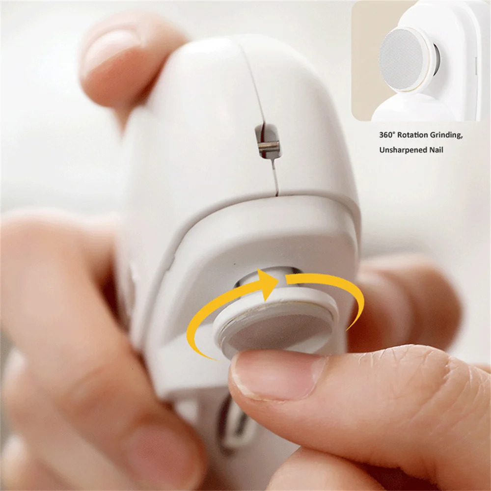 2 In 1 Electric Nail Clippers Manicure -Splash Nail Trimmer For Baby Finger Toe Scissors Pedicure Thick Nails Cutter Tools 250517