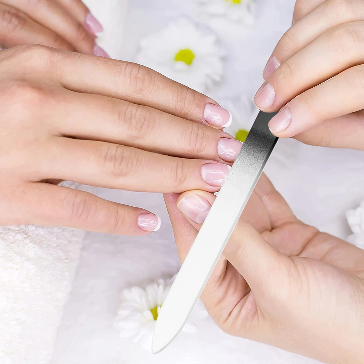 3pcs Crystal Glass Nail File with Case Glass Fingernail File Professional Manicure Tool Washable Reusable Double-Sided 250605