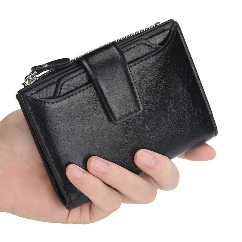 Credit Card Holder Wallet for Men and Women Purse RFID Blocking Leather Money Bag Gifts 250605