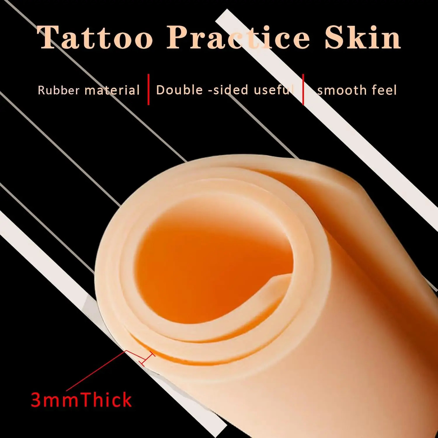 1510531pcs Tattoo Practice Skin 3MM 1MM Thick Double Sides Silicone Microblading Eyebrow anent Makeup Practice Fake Skin 250604