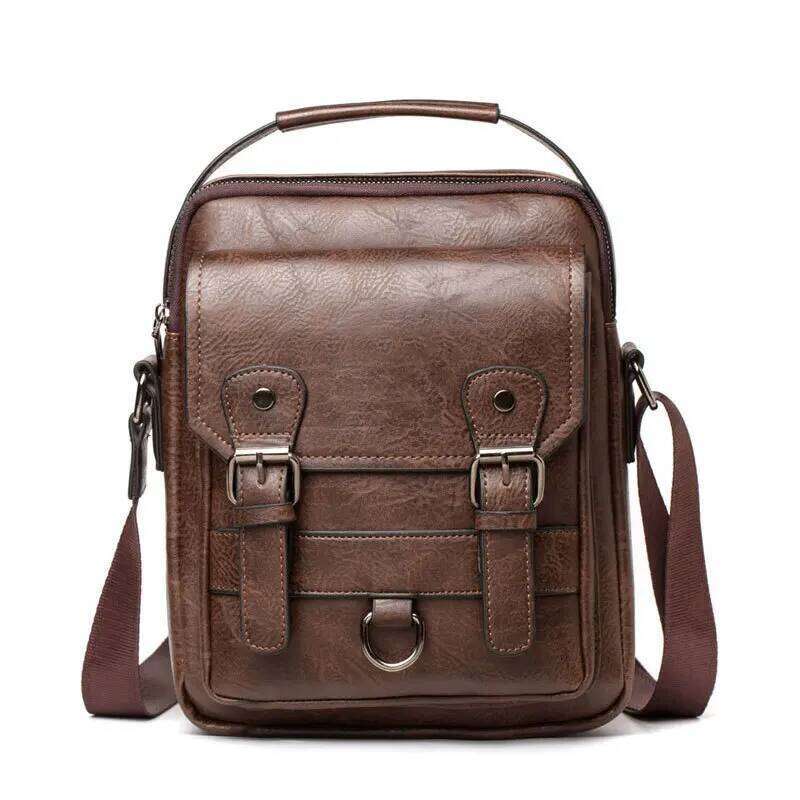 Hot Selling Leather Shoulder Bag Fashionable and Casual Travel Tablet Handbag for Men Crossbody Bags