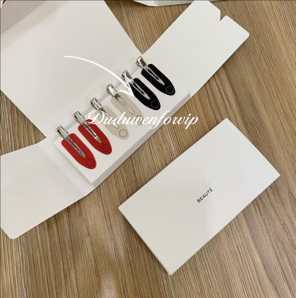 fashion Pretty Letter Hair Clips Set of 6 hairpin Metal C Collection Hair Jewelry Gift box packing