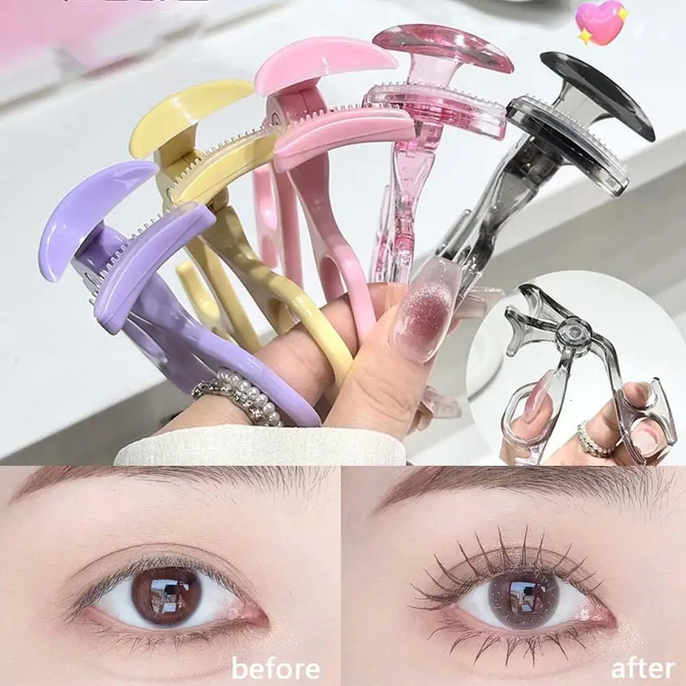 Portable Wide-Angle Eyelash Clip Lasting Eyelash Curler with Frameless Toothed Comb Professional Curling Tool Eye Makeup Tool 250604