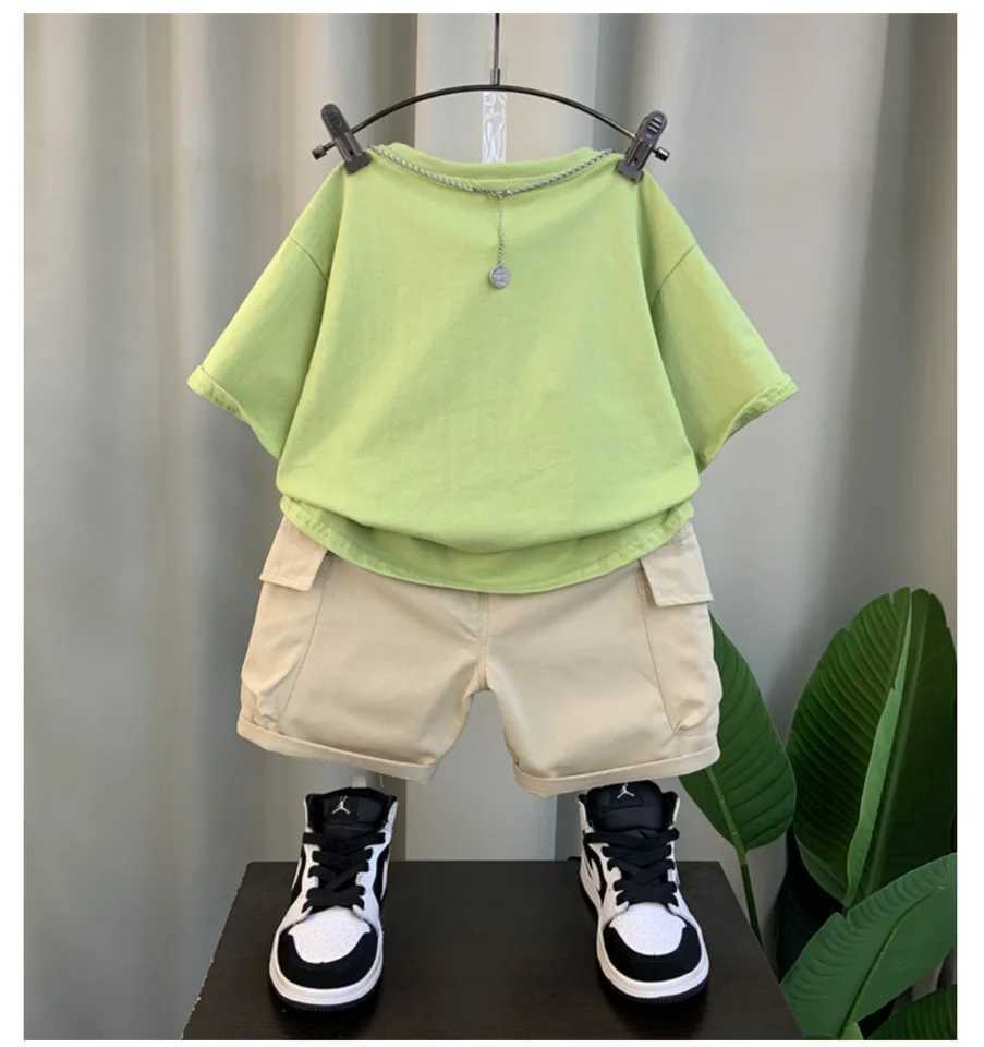 Boys Summer Cartoon Sport Vest Suit Kids Sleeveless Tops+shorts Casual Outfits Sets with Pants for Boy Clothing Short Sets Boy R250606