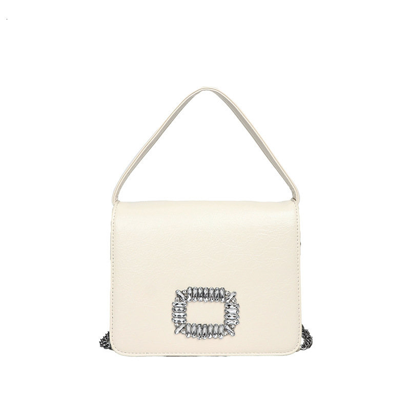 Free Shipping Designer Bag 2025 New Banquet For Women Fashionable And High-end Glass Diamond Small Square Bag Hand-held Women's Bag