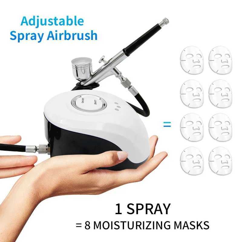 Professional Airbrush Machine Nails Sprayer Gun Art Paint Tattoo Craft Cake Nano Mist Sprayer Beauty Tool Oxygen Kit Compressor XJ250607