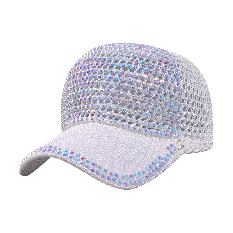 Mesh Rhinestone Baseball Cap for Women Men Outdoor Sports Breathable Sun Hat Travel Sunscreen ed Cap Wholesale 250603