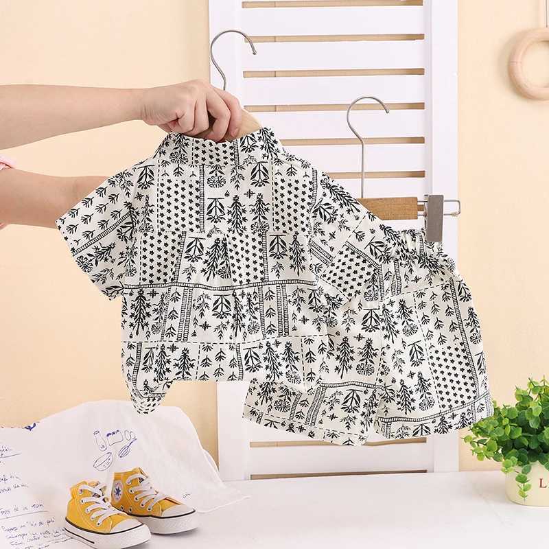 Summer Toddler Boys Girls Clothes Sets Baby Infant Casual Print Outfits T-shirt+Shorts 2PCS Kids Fashion Infant Boys Clothing R250606