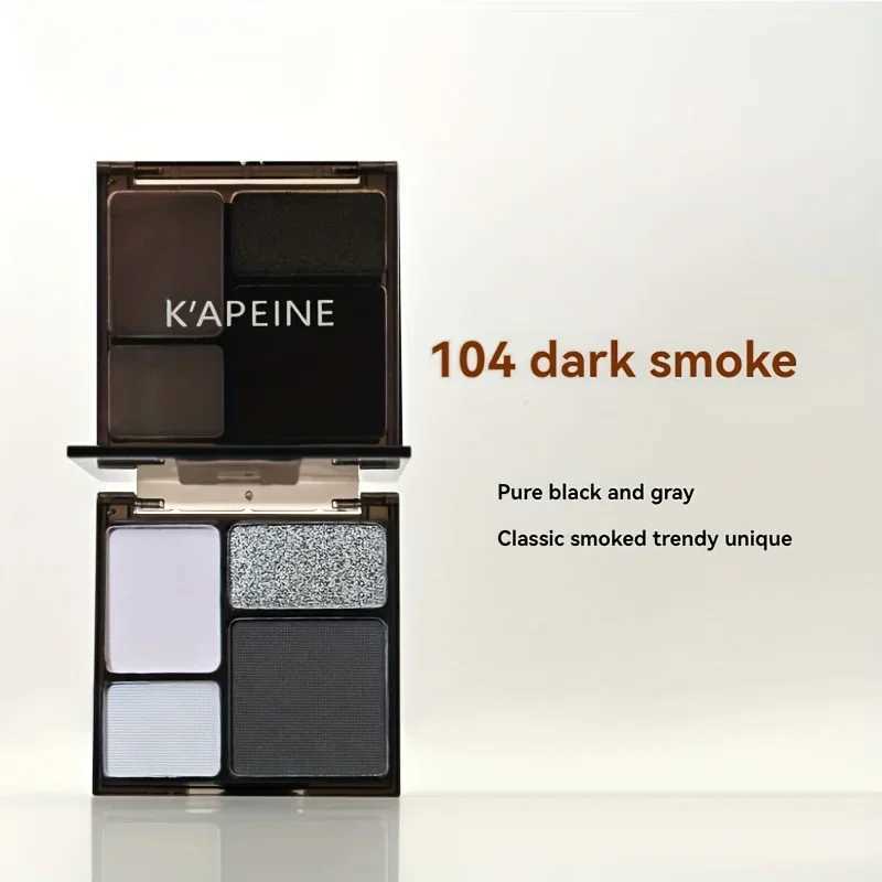 4 Colors Punk Smokey Eyeshadow Palette Matte Glitter Long Lasting Shimmer Cool Toned Black Blue Eye Pigment for Makeup W250605