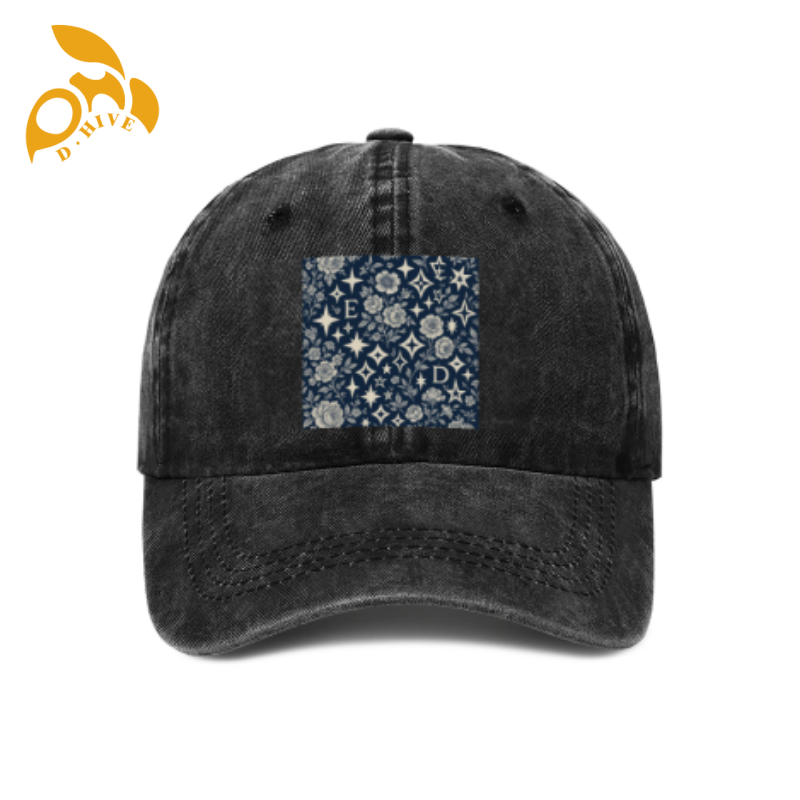 Free shipping Design Customized Baseball cap denim black cool Male Female Outdoor Wide Brim Hats