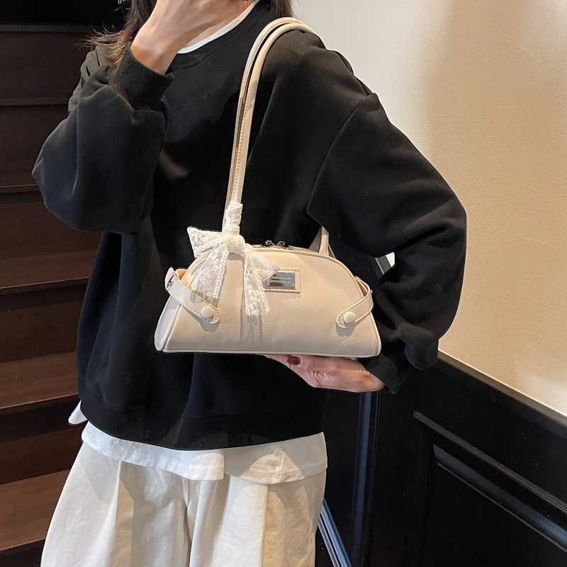 Women Bow Leisure Armpit Handbag Casual Tote Handbag Leather Handbag Solid Color Travel Underarm Handbag Girls Outdoor Daily BagXJ250605