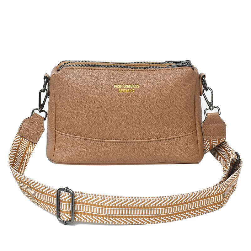 New Fashion Women's Versatile Commuter Simple High-end Single Shoulder Crossbody Soft Surface Wide Strap Bag for Women