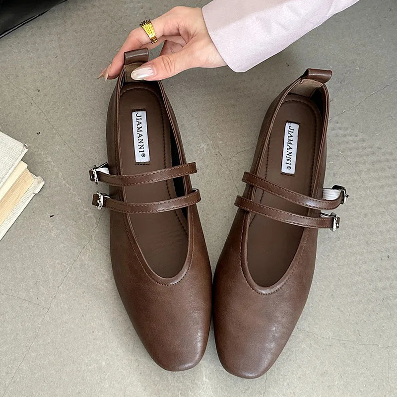 Female Shallow Fashion Buckle Strap Footwear In 2025 Ladies Flats With Shoes Flats Mary Janes Shoes For Women 250603