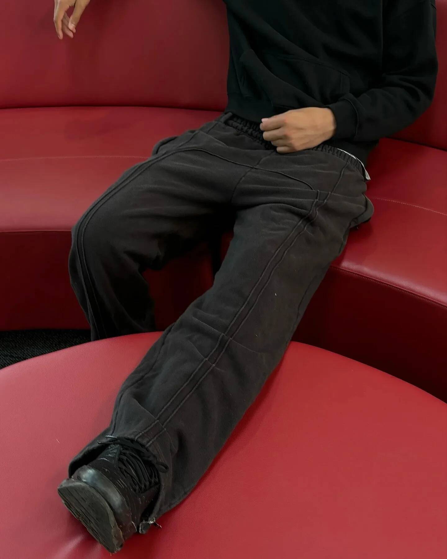 Korean Casual Men's Haruku Style Streetwear Patchwork Oversized Sports Pants Youthful Vitality Fashionable Slim Fit