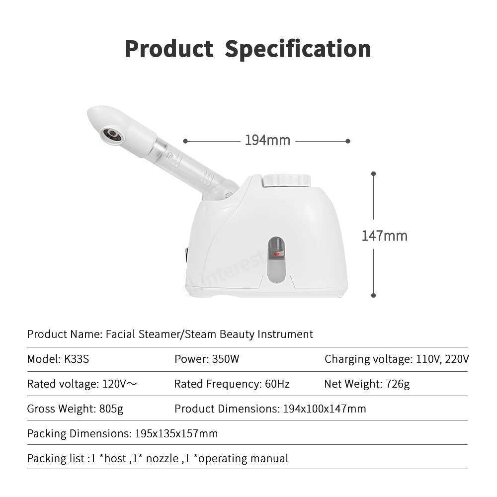 Facial Sprayer Heating Hot Fog Steamer Skin Care Moisturizing Beauty Pore Cleaner Aroma Herbal Steaming Humidifier SPA Machine XJ250607