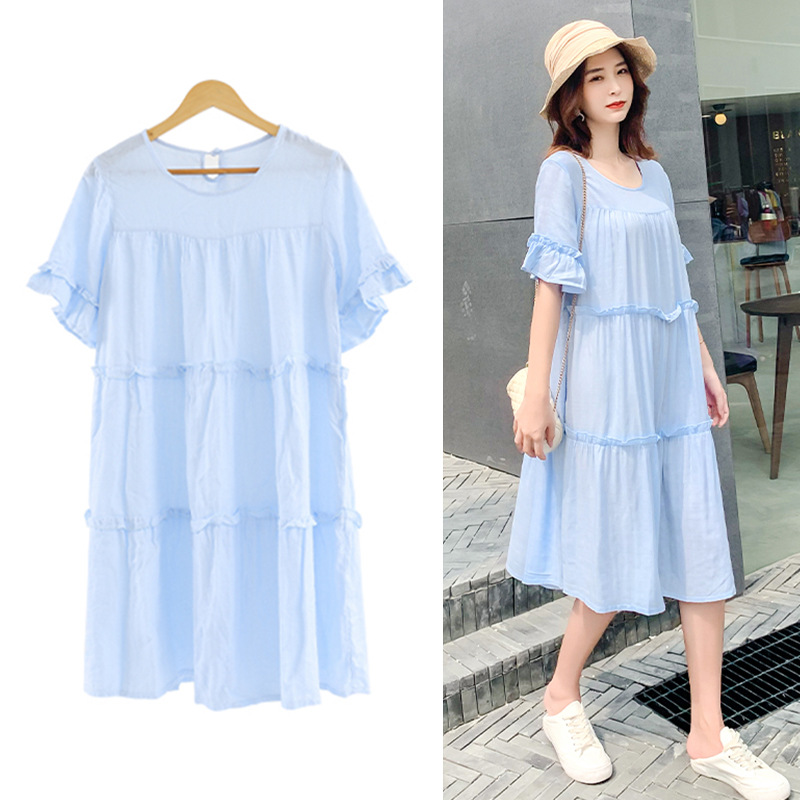 MM101 Spring, Summer and Autumn Loose Dress Women's Long Dress Maternity Dress