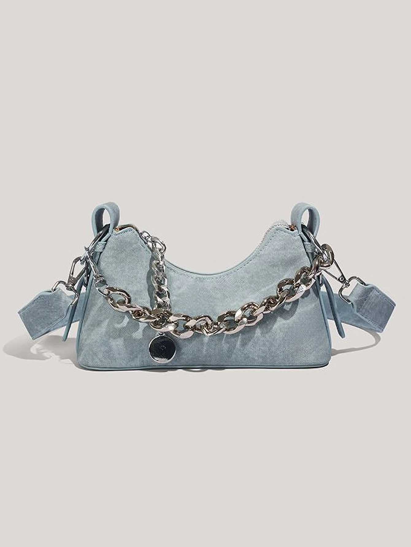 Cowboy Patterned Chain Armpit Bag Reliable and Versatile Single Shoulder Armpit Bag XJ250605