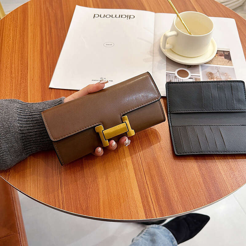 Women's Long H Classic Short Wallet Multi-Card Slot Card Holder