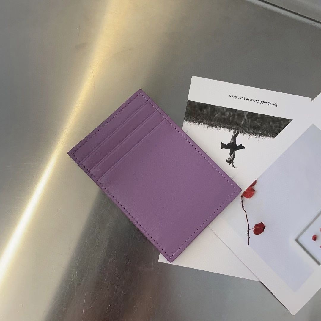 Ultra-thin Woven Card Bag One-piece Leather Simple Atmosphere Bank Card Clip For Men And Women Documents Access Card Cover