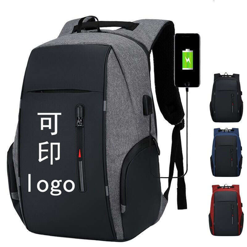 Men's Business Notebook Laptop Multifunctional with USB Backpack Large Capacity Double Shoulder Bag Customizable