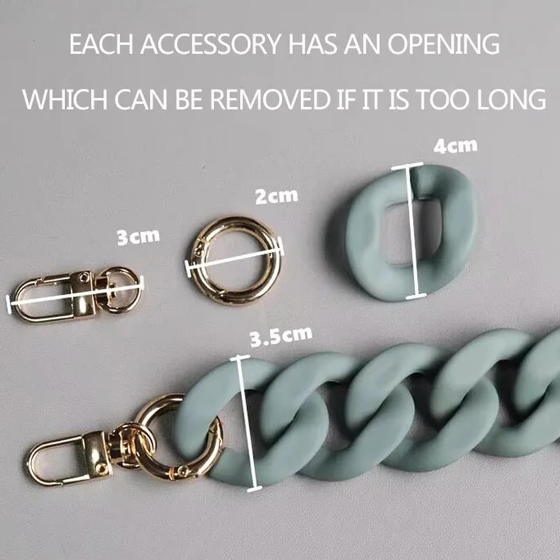 Chain Fashion Womens Handbag Accessories Acrylic Resin Frosted Watch Strap Clutch Shoulder Bag DIY 250528