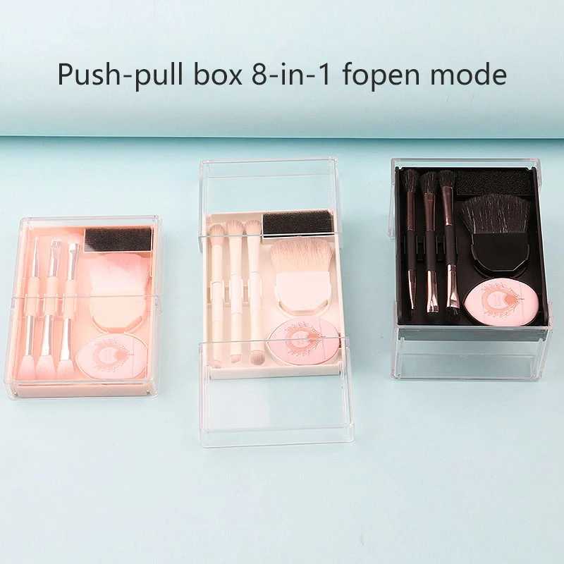 5pcs Makeup Brushes Set Foundation Contour Eyeshadow B Brush Powder Puff Portable Cosmetic Brushes Travel With Box W250605